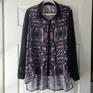 Studio Y Long Sleeve Sheer Blouse